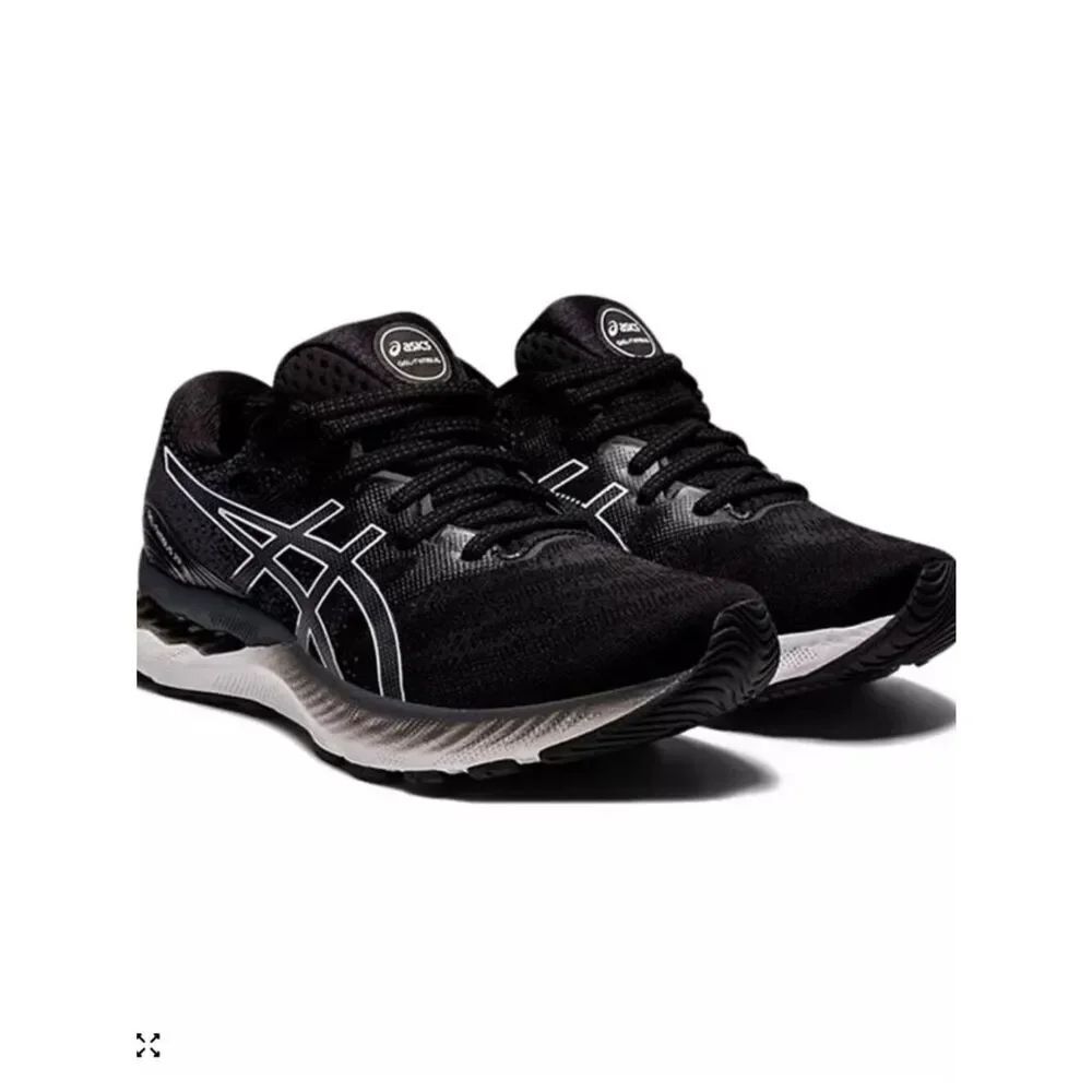 XLNT Asics Gel Nimbus 23 Shoes Womens Sz 9 US Black Anthracite White 40.5 EUR
